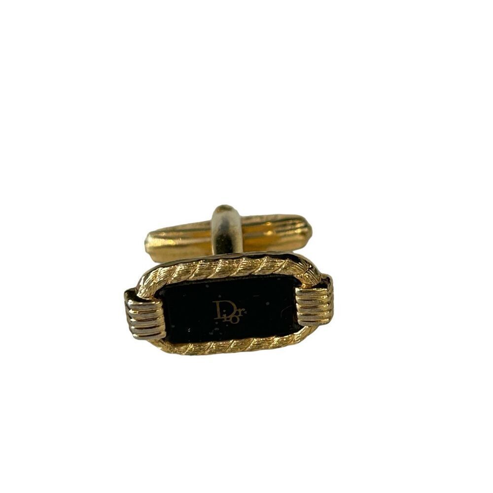 Christian Dior Authentic Rectangular Cufflinks Go… - image 2